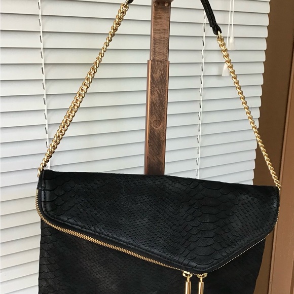 Henri Bendel Handbags - Black and Gold Envelope Henri Bendel Clutch